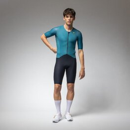 ALÉ Cyklistická kombinéza - TRIATHLON EAGLE TRI - zelená/čierna