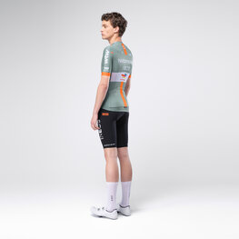 GOBIK Cyklistický dres s krátkym rukávom - ODYSSEY NETCOMPANY INEOS 26 - zelená/oranžová