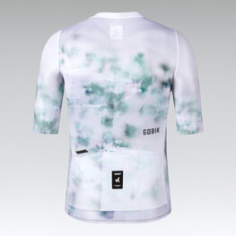 GOBIK Cyklistický dres s krátkym rukávom - ATTITUDE 2.0 - biela/zelená