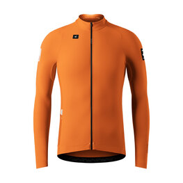 GOBIK Cyklistický dres s dlhým rukávom zimný - PACER SOLID 2.0 - oranžová
