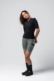 GOBIK Cyklistický dres s krátkym rukávom - CX SOLID - čierna