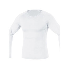 GORE Cyklistické tričko s dlhým rukávom - BASE LAYER - biela