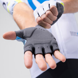 GOBIK Cyklistické rukavice krátkoprsté - VIPER MOVISTAR TEAM 26 - biela