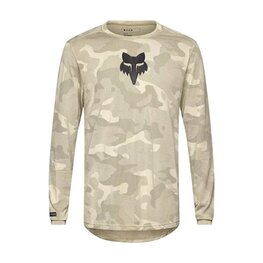 FOX Cyklistický dres s dlhým rukávom letný - RANGER TRU DRI - šedá