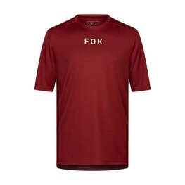 FOX Cyklistický dres s krátkym rukávom - RANGER WORDMARK - červená