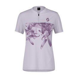 SCOTT Cyklistický dres s krátkym rukávom - TRAIL FLOW ZIP SS W - fialová