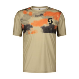 SCOTT Cyklistický dres s krátkym rukávom - TRAIL VERTIC - béžová