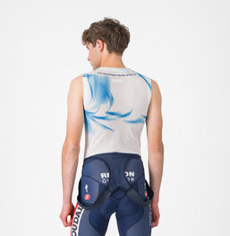 CASTELLI Cyklistické tielko - PRO MESH QUICK STEP 2025 - biela/modrá