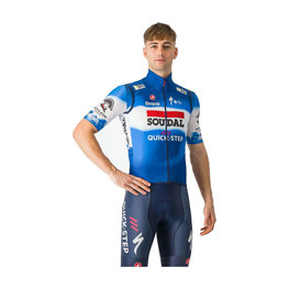 CASTELLI Cyklistická vesta - SOUDAL QUICK-STEP 2024 PRO LIGHT WIND - modrá/biela/červená