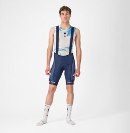 CASTELLI Cyklistické nohavice krátke s trakmi - COMPETIZIONE 2 QUICK STEP 2025 - modrá