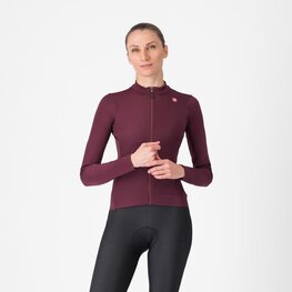 CASTELLI Cyklistický dres s dlhým rukávom zimný - ESPRESSO THERMAL W LS - červená