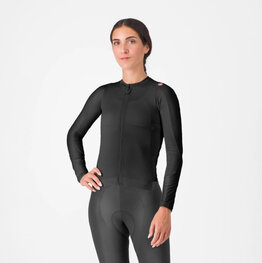 CASTELLI Cyklistický dres s dlhým rukávom letný - ESPRESSO - čierna