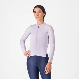 CASTELLI Cyklistický dres s dlhým rukávom letný - ESPRESSO - fialová