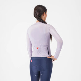 CASTELLI Cyklistický dres s dlhým rukávom letný - ESPRESSO - fialová