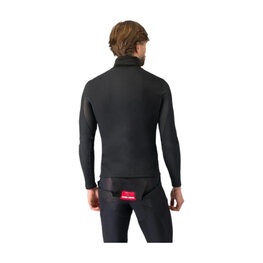 CASTELLI Cyklistické tričko s dlhým rukávom - FLANDERS 2 HIGH NECK - čierna