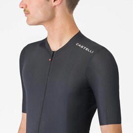 CASTELLI Cyklistický dres s krátkym rukávom - ESPRESSO 2 - čierna
