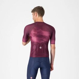 CASTELLI Cyklistický dres s krátkym rukávom - CLIMBER'S A/C - bordová