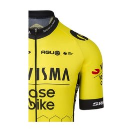 AGU Cyklistický dres s krátkym rukávom - REPLICA VISMA | LEASE A BIKE 2024 - žltá/čierna
