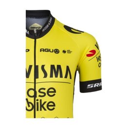 AGU Cyklistický dres s krátkym rukávom - REPLICA VISMA | LEASE A BIKE W 2024 - žltá/čierna
