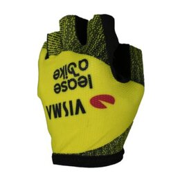 RAPIDGEAR Cyklistické rukavice krátkoprsté - VISMA TDF25 REPLICA GLOVES - žltá/čierna