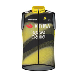 RAPIDGEAR Cyklistická vesta - VISMA TDF25 REPLICA WINDBODY - žltá/čierna