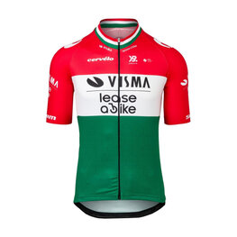 RAPIDGEAR Cyklistický dres s krátkym rukávom - REPLICA VISMA HUNGARIAN CHAMP 2025 - červená/biela/zelená