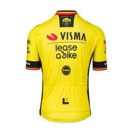 RAPIDGEAR Cyklistický dres s krátkym rukávom - TEAM VISMA BELGIUM CHAMPION 2025 - žltá