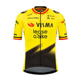 RAPIDGEAR Cyklistický dres s krátkym rukávom - REPLICA VISMA 2026 FORMER BELGIAN CHAMPION - žltá/čierna