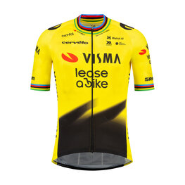 RAPIDGEAR Cyklistický dres s krátkym rukávom - REPLICA VISMA 2026 FORMER WORLD CHAMPION - žltá/čierna