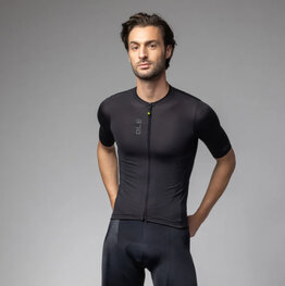 ALÉ Cyklistický dres s krátkym rukávom - COLOR BLOCK PRAGMA - čierna