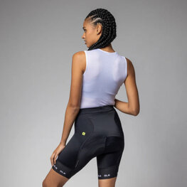 ALÉ Cyklistické nohavice krátke bez trakov - STRADA 2.0 PR-E - čierna/biela
