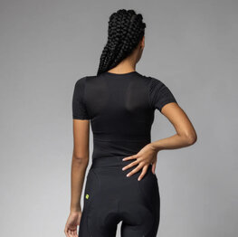 ALÉ Cyklistické tričko s krátkym rukávom - VELO ACTIVE INTIMO - čierna