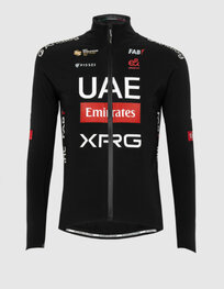 PISSEI Cyklistická zateplená bunda - UAE TEAM EMIRATES - XRG 2025 GIACCA PRIMAPELLE OFFICIAL - čierna