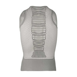 Q36.5 Cyklistické tričko bez rukávov - BASE LAYER 0 MESH - šedá