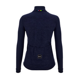 SANTINI Cyklistický dres s dlhým rukávom zimný - UCI OFFICIAL W - modrá