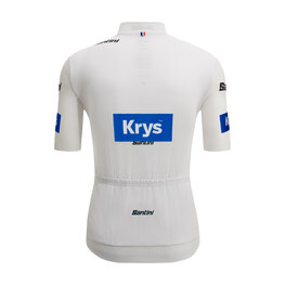 SANTINI Cyklistický dres s krátkym rukávom - TOUR DE FRANCE - WHITE JERSEY - biela