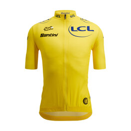 SANTINI Cyklistický dres s krátkym rukávom - TOUR DE FRANCE - YELLOW JERSEY - žltá