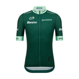 SANTINI Cyklistický dres s krátkym rukávom - TOUR DE FRANCE - GREEN JERSEY - zelená
