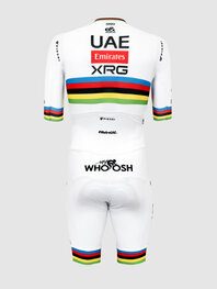 PISSEI Cyklistická kombinéza - TADEJ POGACAR WORLD CHAMP ROAD - biela