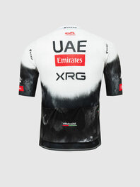 PISSEI Cyklistický dres s krátkym rukávom - UAE TEAM EMIRATES 2025 REPLICA - biela/čierna