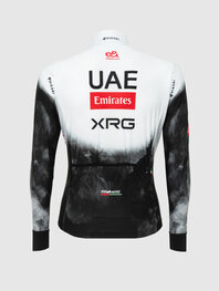 PISSEI Cyklistický dres s dlhým rukávom zimný - UAE TEAM EMIRATES - XRG 2025 REPLICA - biela/čierna