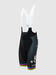 PISSEI Cyklistické nohavice krátke s trakmi - TADEJ POGACAR WORLD CHAMP REPLICA - čierna