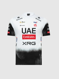 PISSEI Cyklistické tričko s krátkym rukávom - UAE TEAM EMIRATES 2025  - biela/čierna