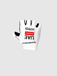 PISSEI Cyklistické rukavice krátkoprsté - UAE TEAM EMIRATES XRG 2025 - biela/čierna