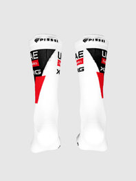 PISSEI Cyklistické ponožky klasické - UAE TEAM EMIRATES - XRG 2026  - biela/čierna/červená