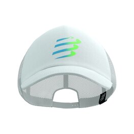 COMPRESSPORT Cyklistická čiapka - TRUCKER CUP - biela/modrá/zelená