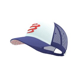 COMPRESSPORT Cyklistická čiapka - TRUCKER CUP - modrá/biela