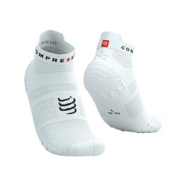 COMPRESSPORT Cyklistické ponožky členkové - PRO RACING SOCKS V4.0 RUN - biela