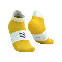 COMPRESSPORT Cyklistické ponožky členkové - PRO RACING SOCKS V4.0 RUN - žltá
