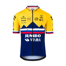 AGU Cyklistický dres s krátkym rukávom - JUMBO-VISMA 2020 - žltá/modrá